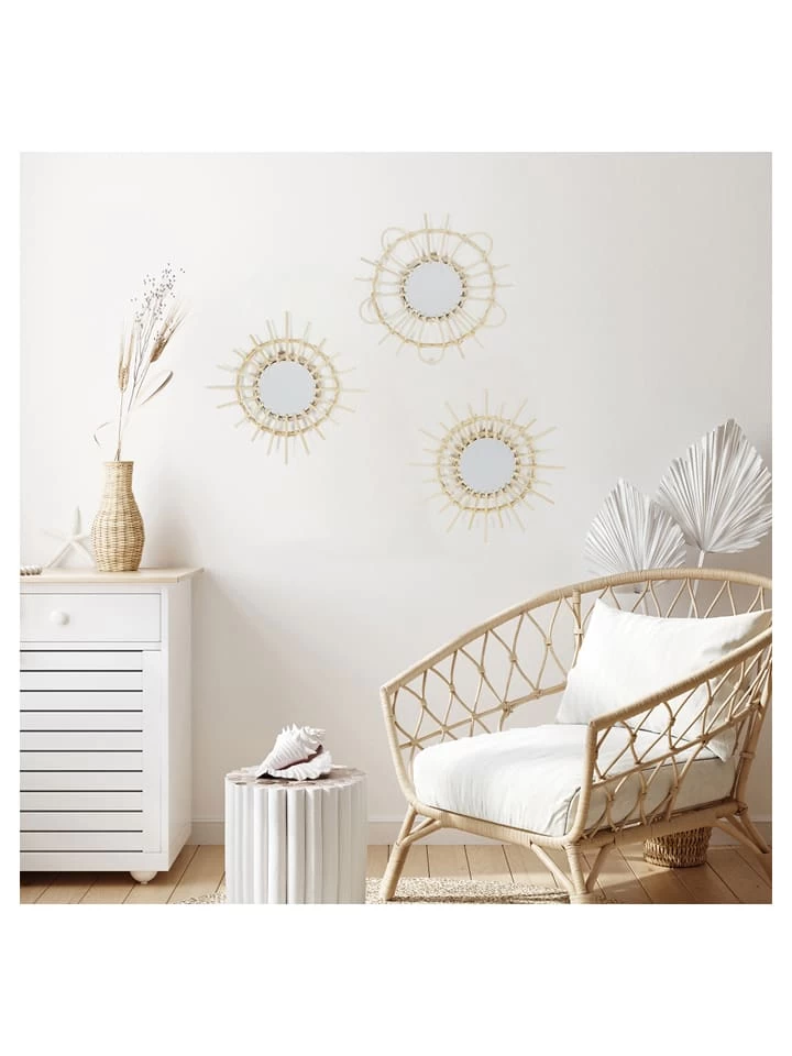 3er-Set: Spiegel In Natur - Ø 26 Cm – Bild 2