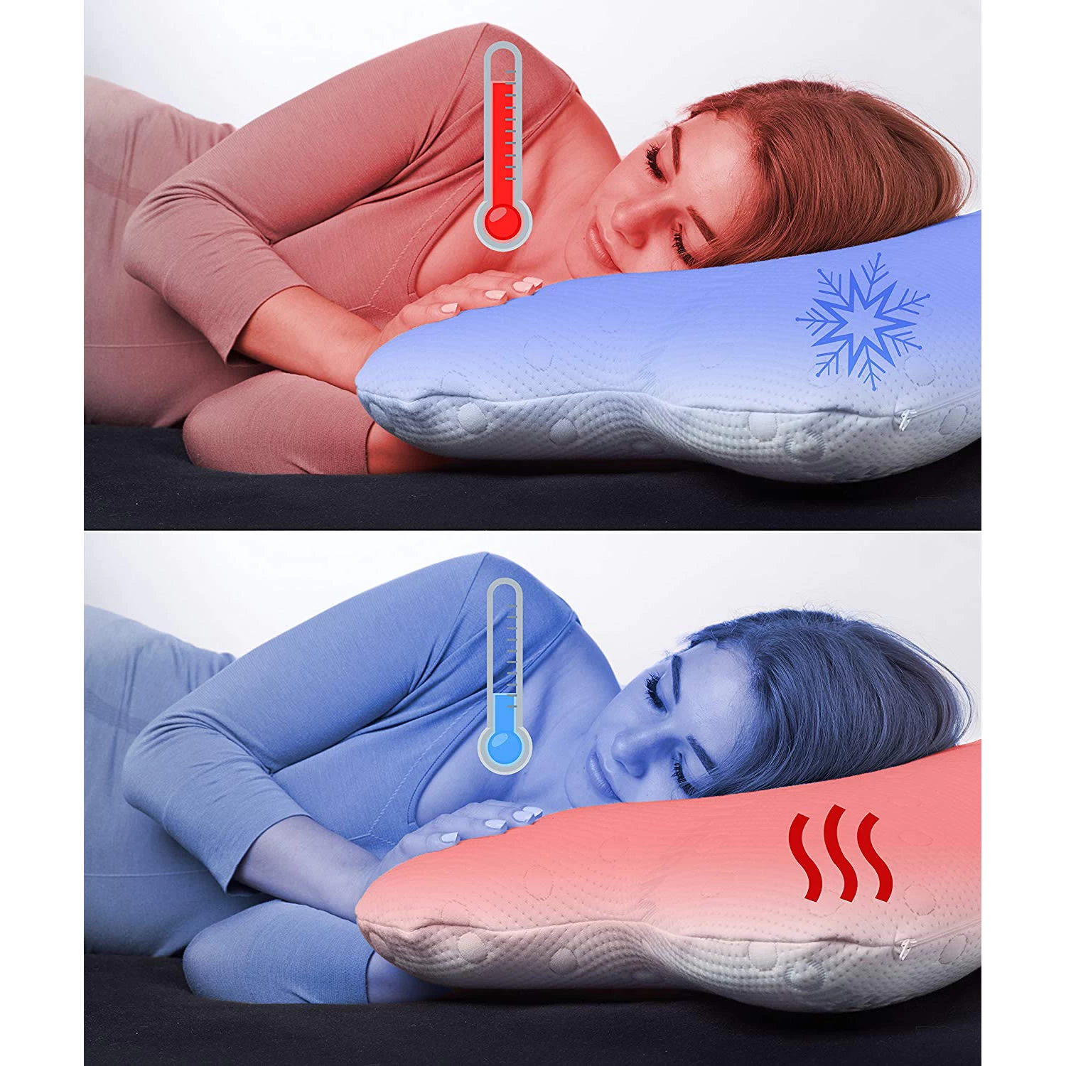 Seitenschläferkissen "GIANFAR" Mit Ergonomischem Nackenbogen Und Thermo-Bezug – Bild 6