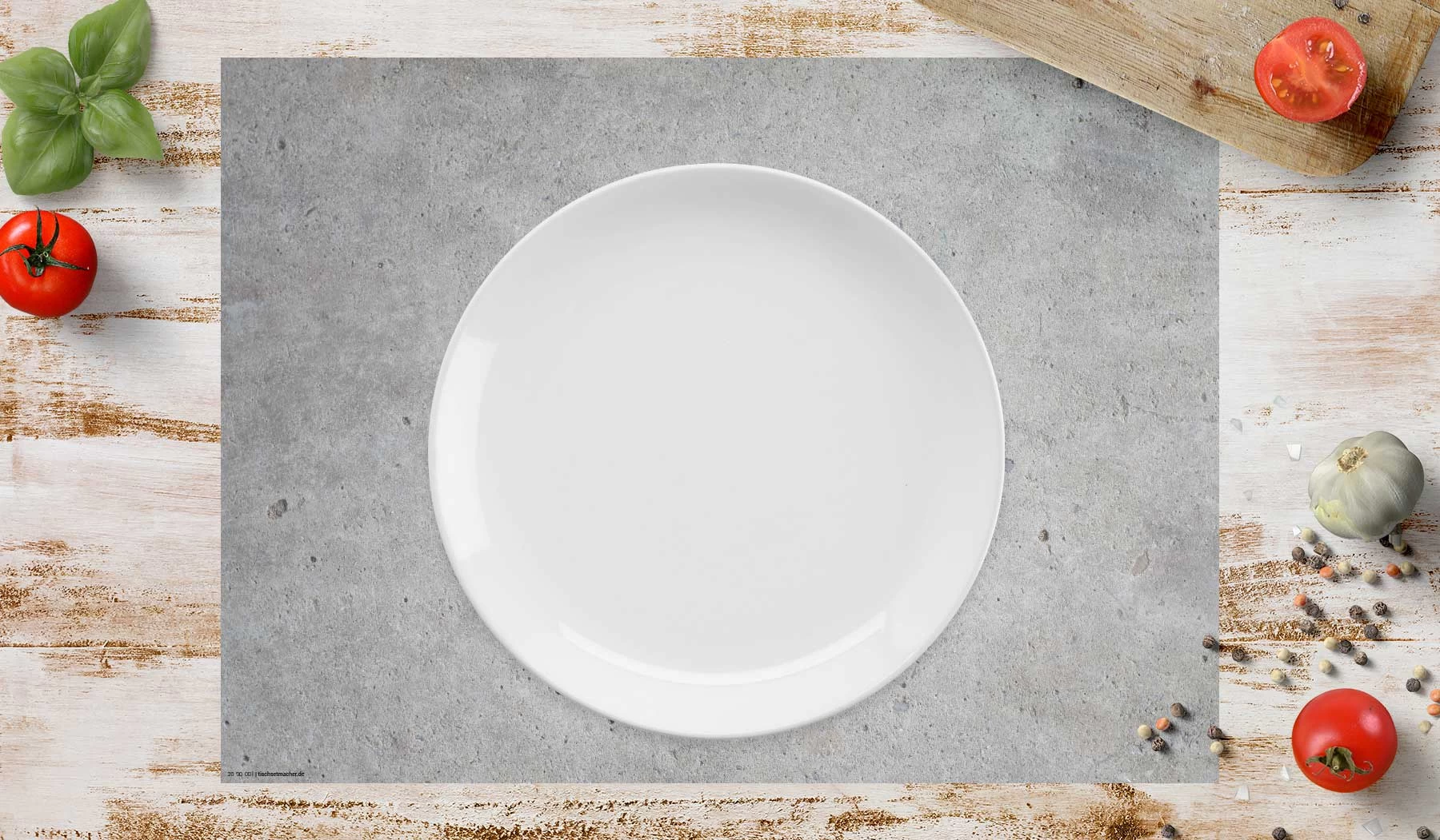 Tischset I Platzset Abwaschbar - Betonoptik Hell - 4 Stück - 44 X 32 Cm – Bild 2