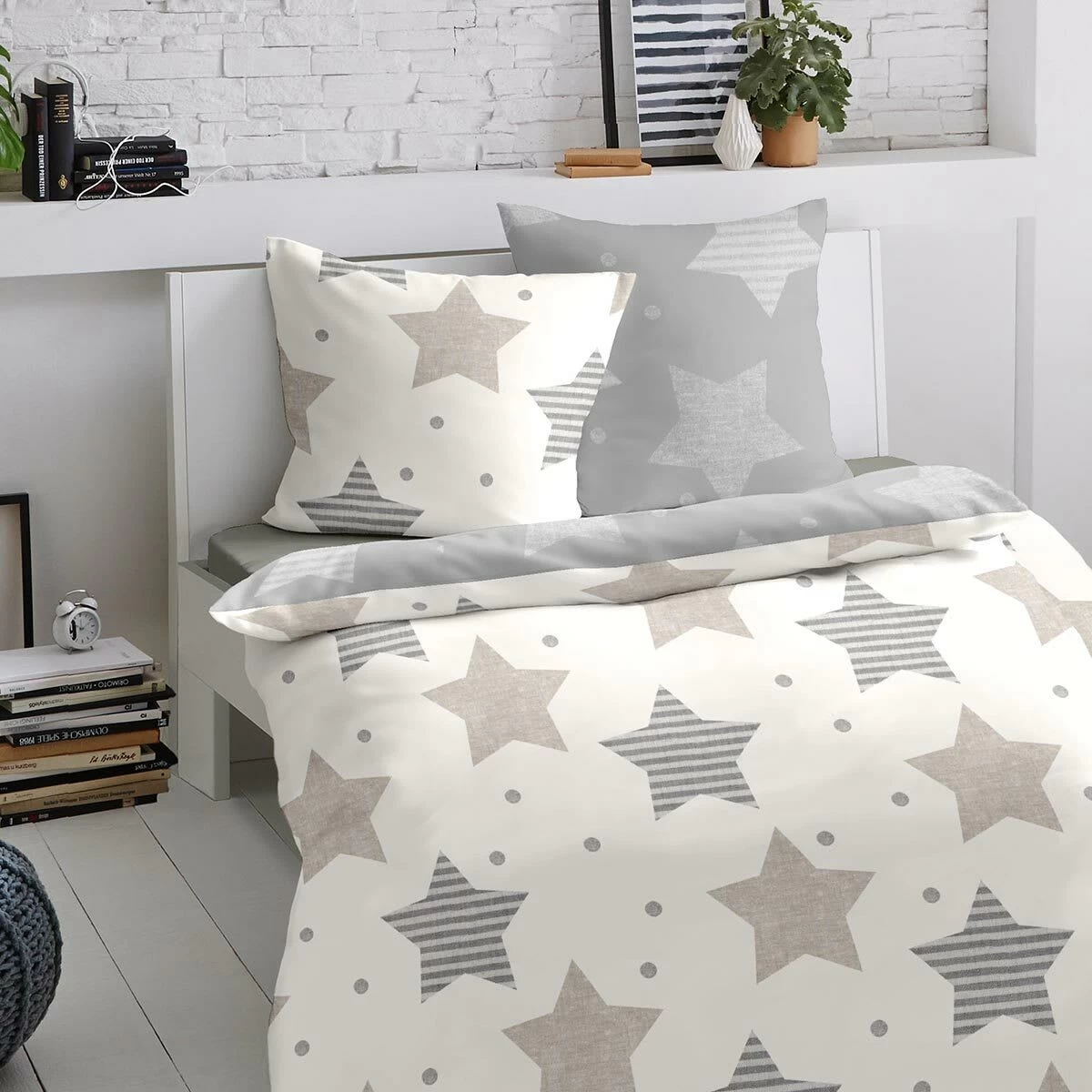 Bettwäsche Sterne In Beige – Bild 3