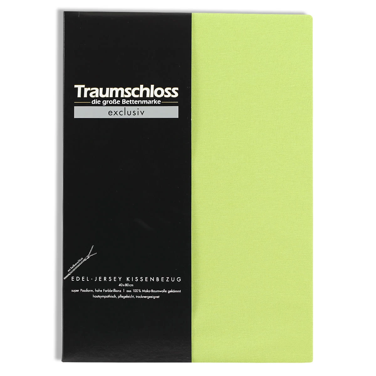 Exclusiv Edel-Jersey Kissenbezug In Moos