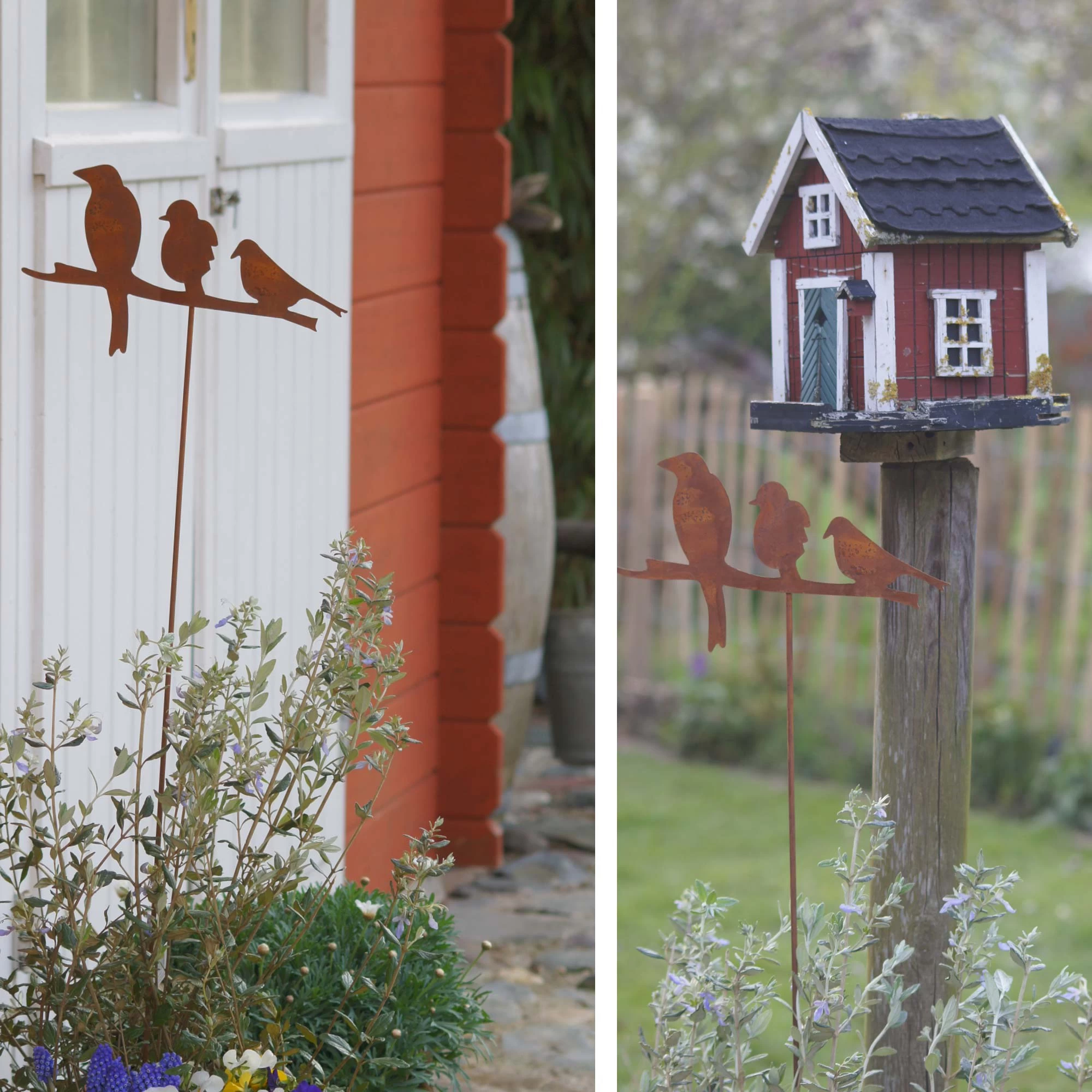 Gartenstecker Rost Vögel In Braun – Bild 6