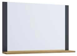 Badspiegel Wandspiegel Mit Lendas Ablage Modellbezeichnung In Anthrazit / Honig-Eiche