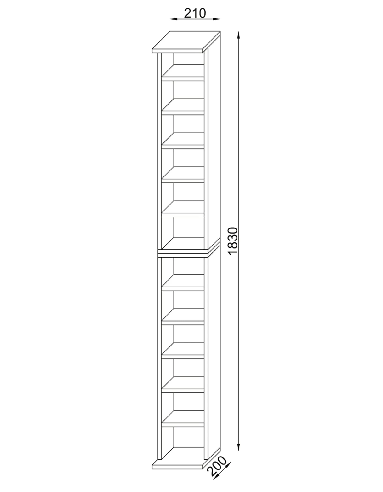 Holz CD DVD Stand Deko Regal Bigol In Buche – Bild 2