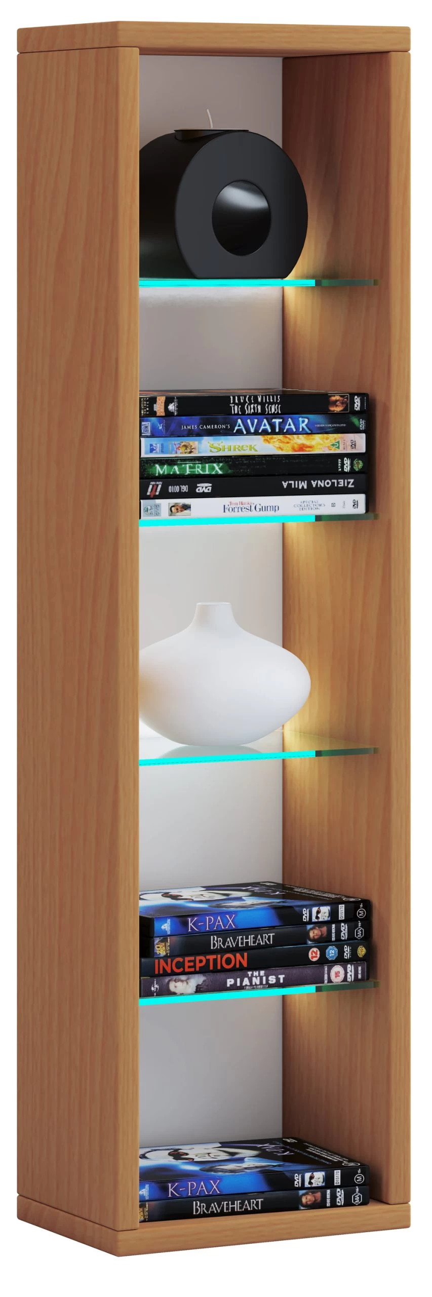 Holz CD DVD Stand Deko Regal Rasato L In Buche