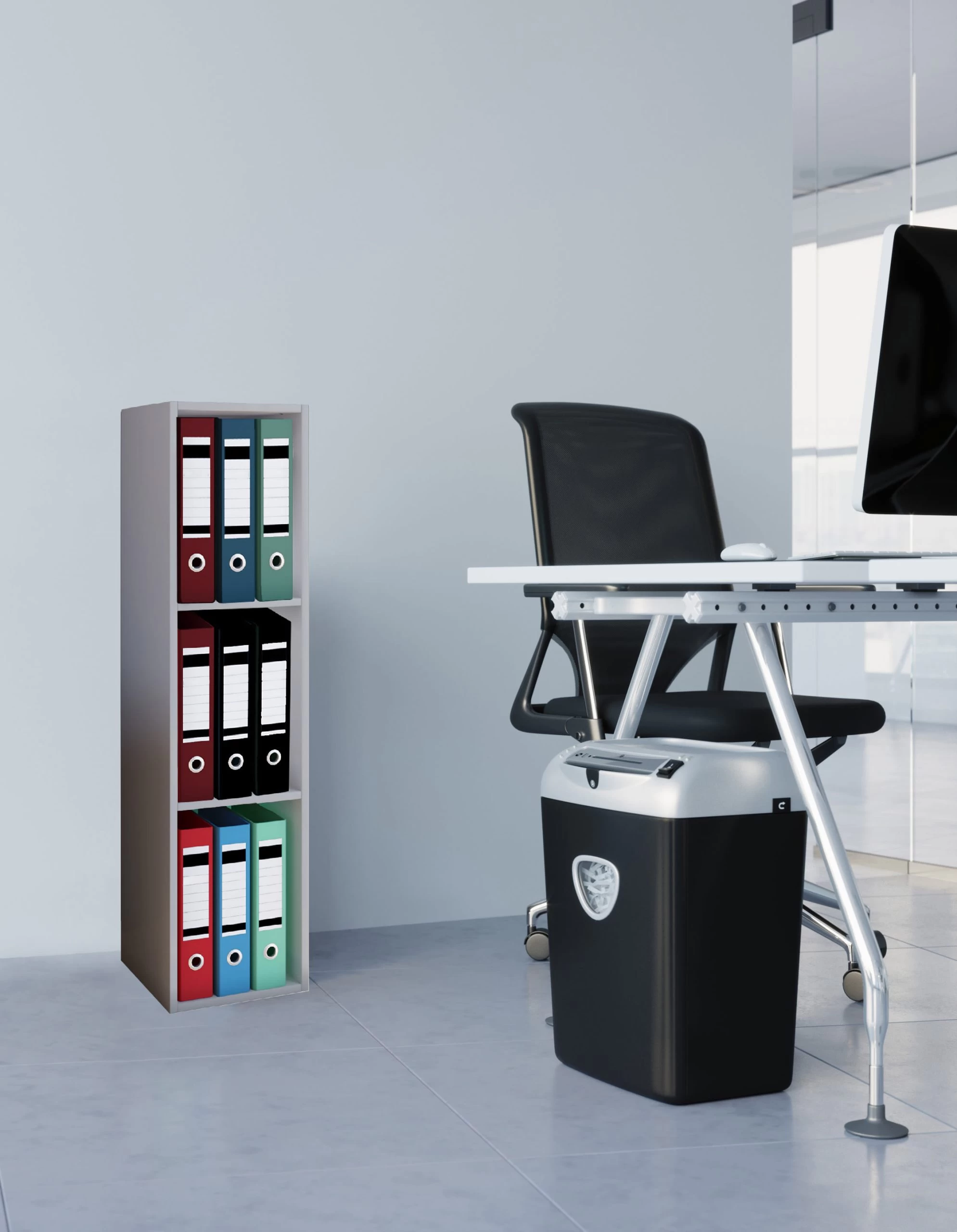 Holz Regal Ordner Aktenregal Offas 3f In Grau – Bild 2