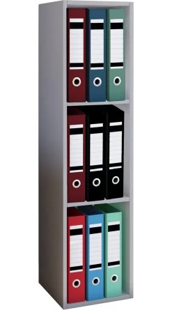 Holz Regal Ordner Aktenregal Offas 3f In Grau