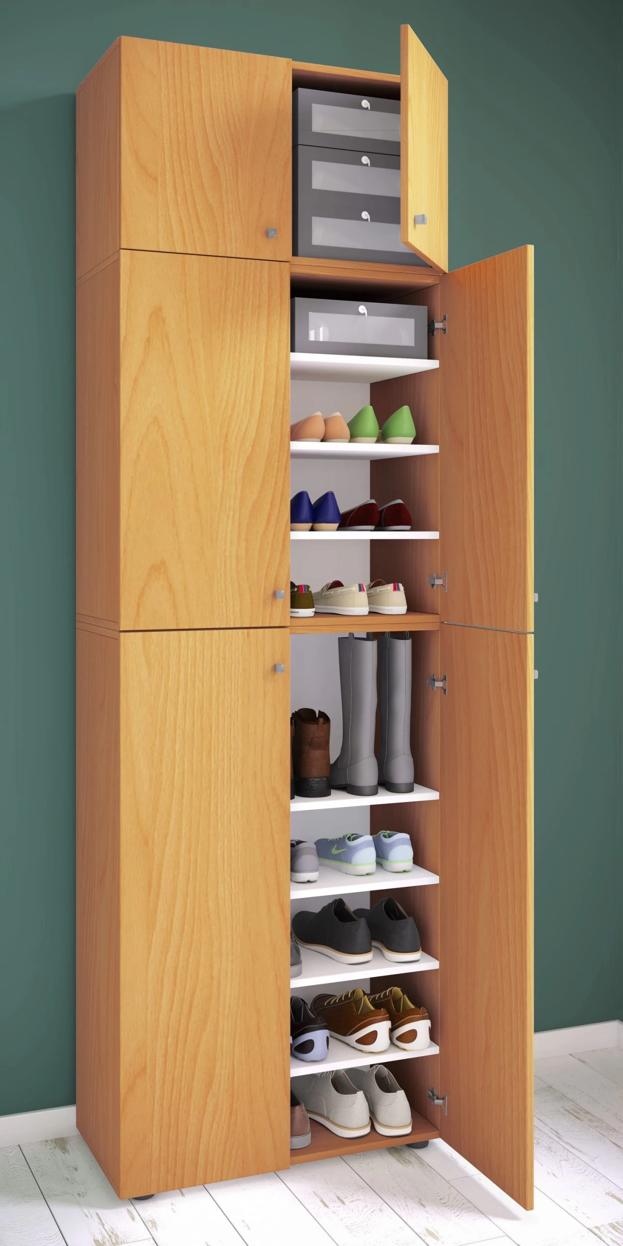 Schuhschrank Kleiderschrank Lona 9f SA In Buche – Bild 3