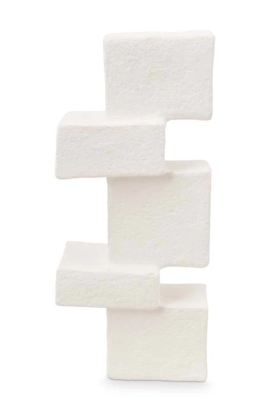 VTwonen Ecomix Skulptur "Egg White 14x10x36cm" In Weiss – Bild 2