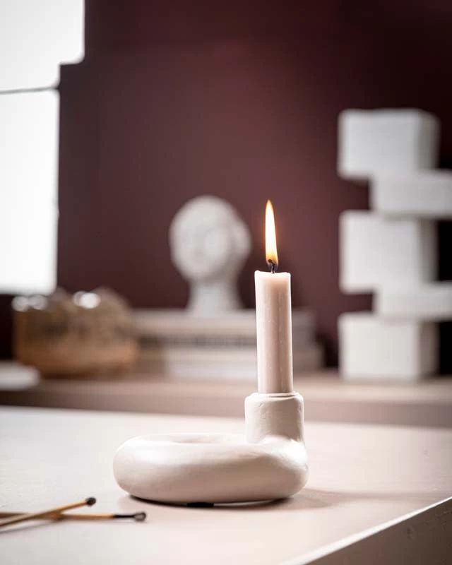 VTwonen Ecomix Skulptur "Egg White 14x10x36cm" In Weiss – Bild 4