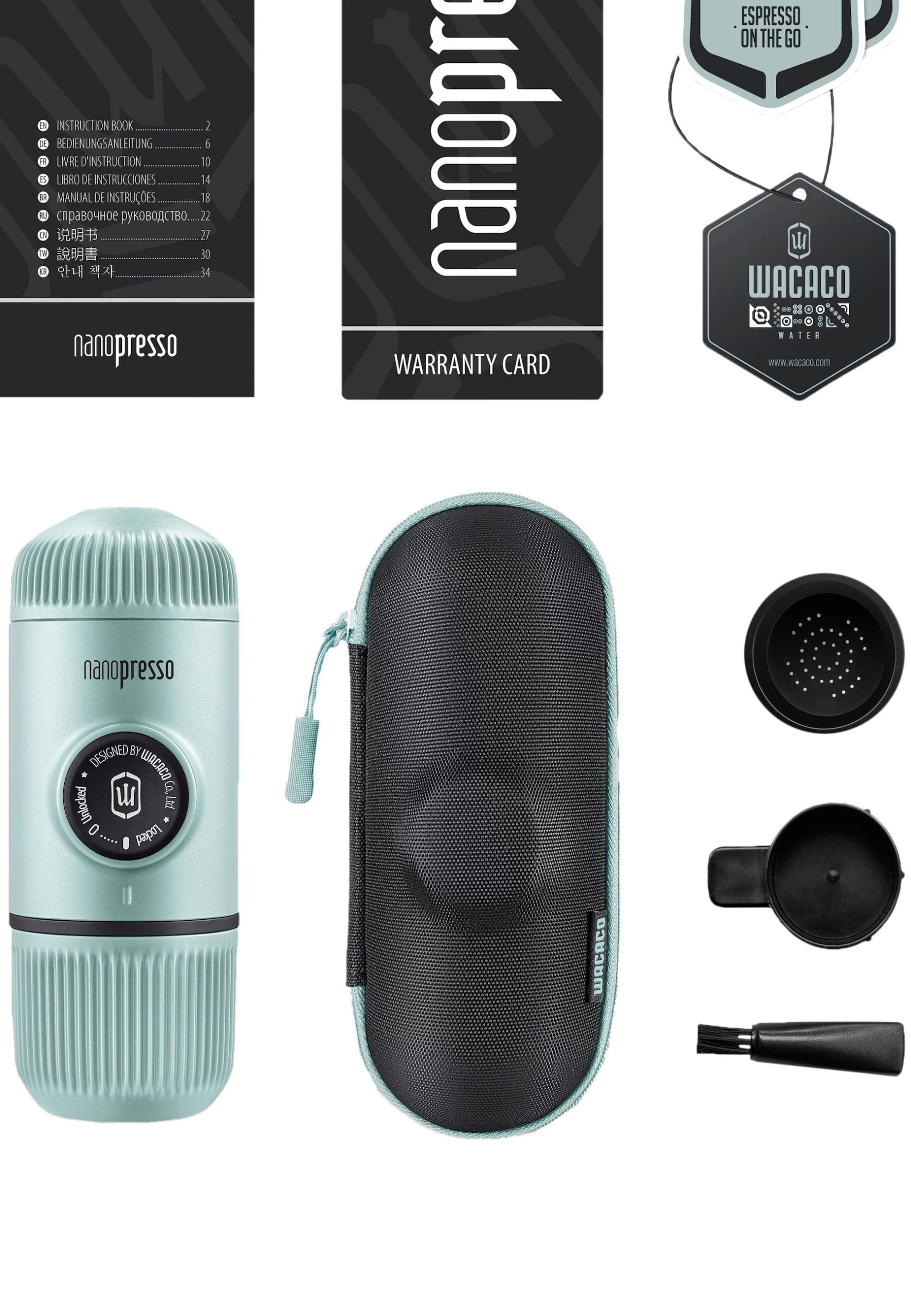 Wacaco Espressomaschine Nanopresso Artik Blau- Tragbare Espressomaschine In Artik Blau – Bild 2