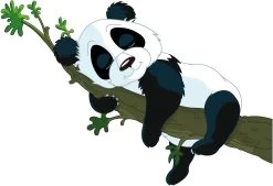 Wandsticker Pandabär, 67 X 47 Cm