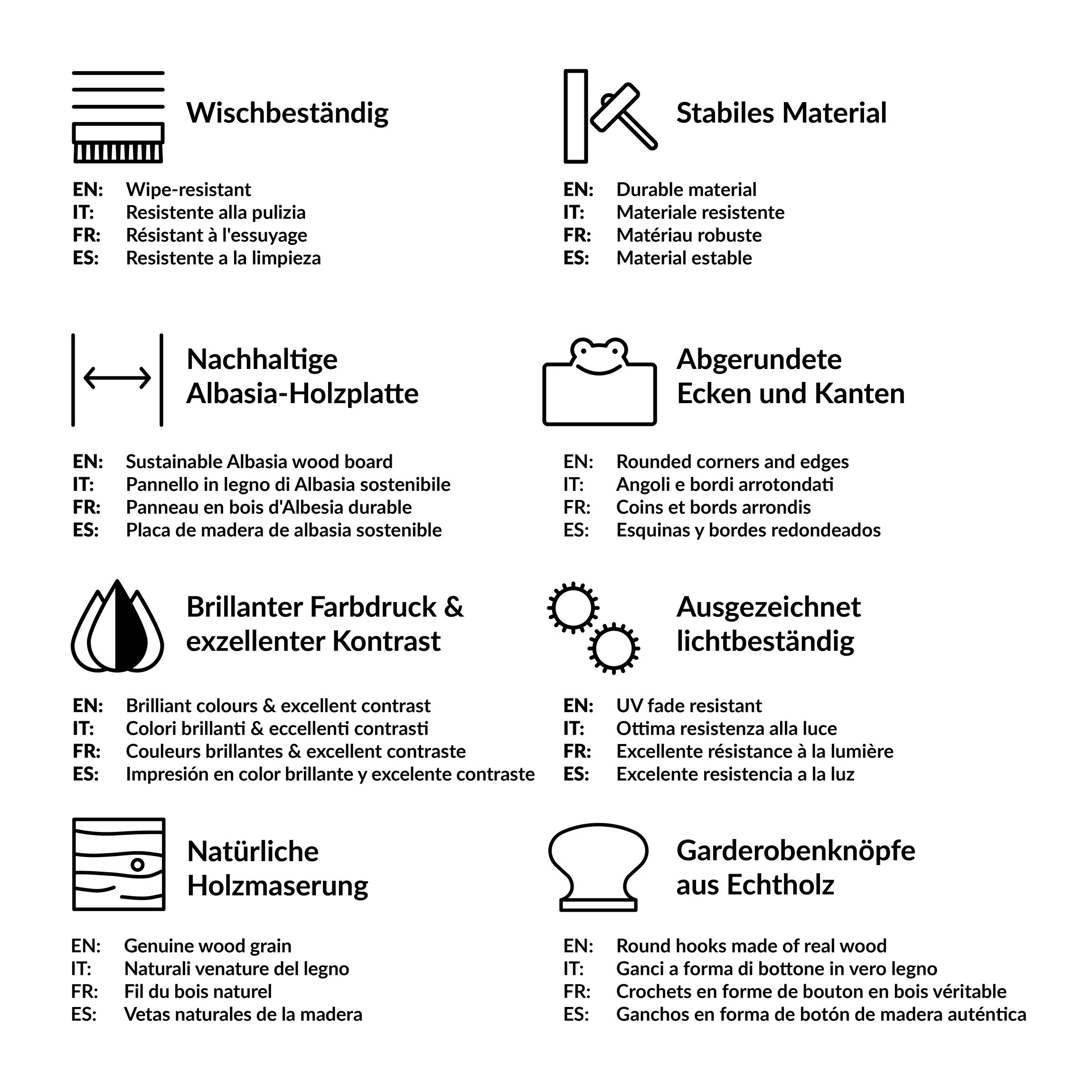 Kindergarderobe Holz - Buntes Treiben Auf Dem Meer In Blau – Bild 8