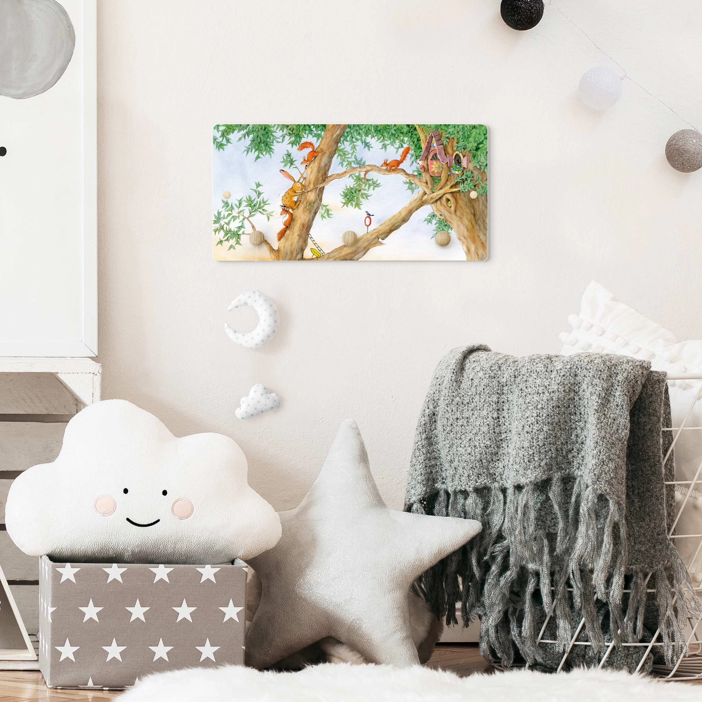 Kindergarderobe Holz - Josi Hase - Wohnung Der Eichhörnchen In Braun – Bild 4