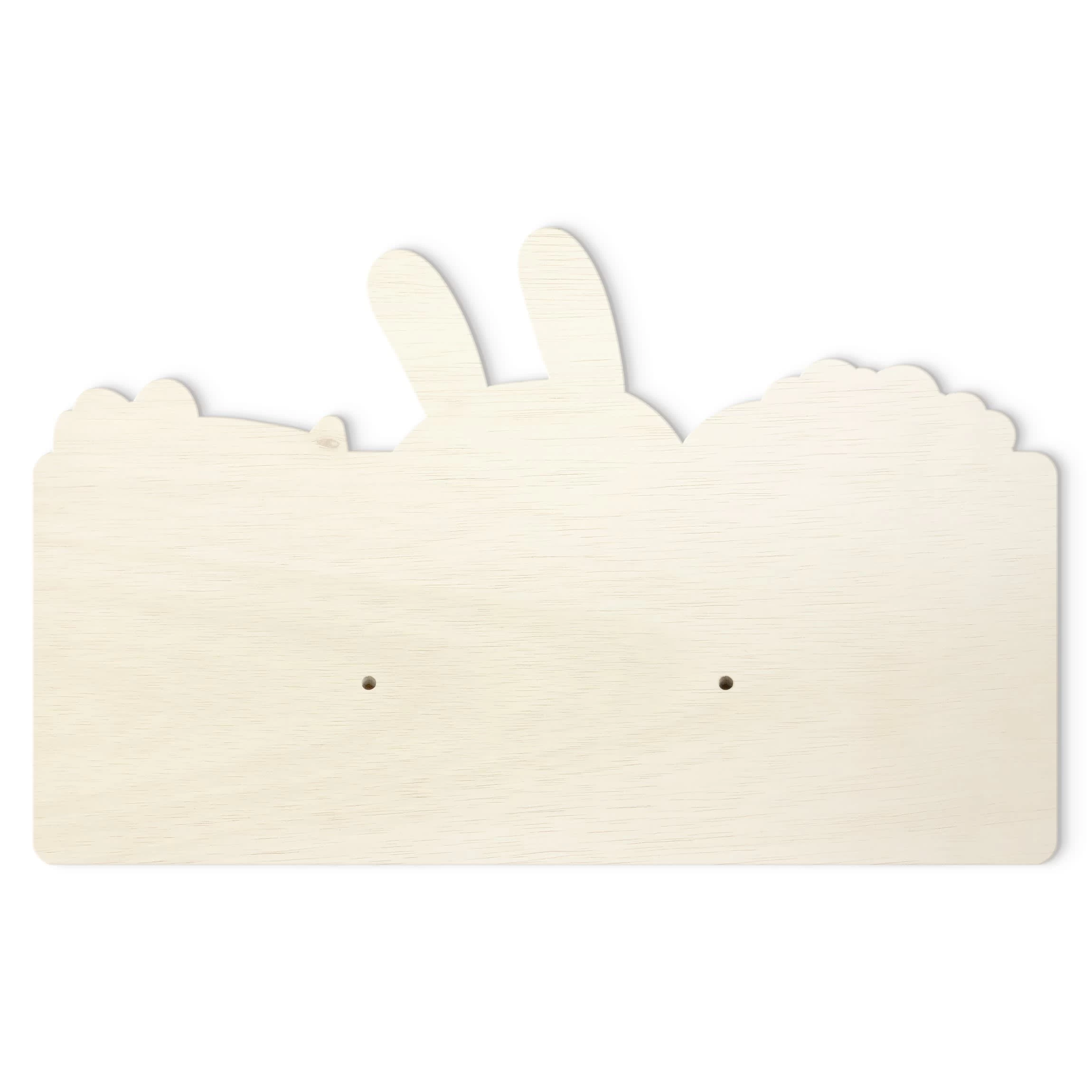 Kindergarderobe Holz - Süßer Zoo - Schaf Hase Und Katze In Rosa – Bild 5