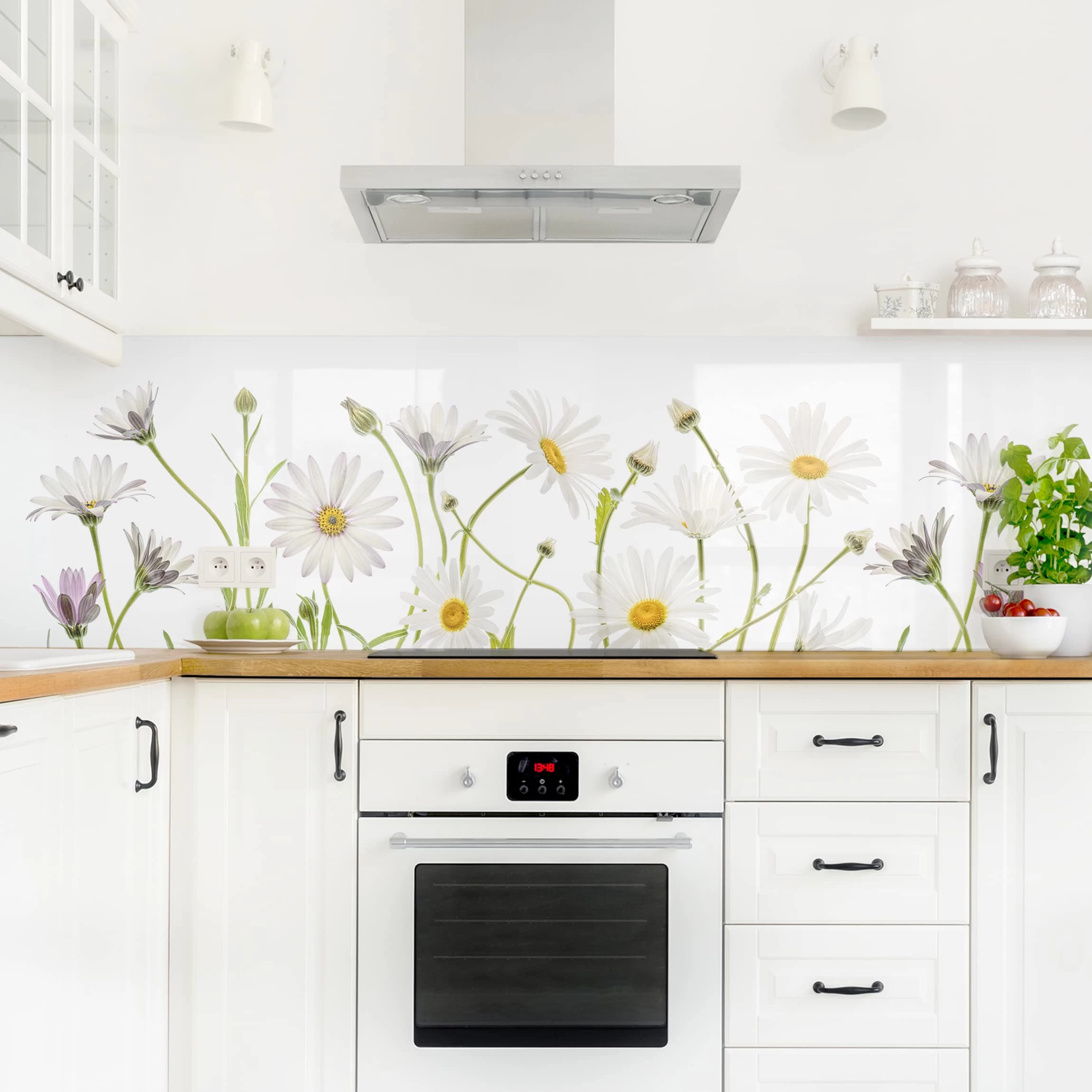 Küchenrückwand - Leichter Gänseblümchen Mix II In Weiß – Bild 3