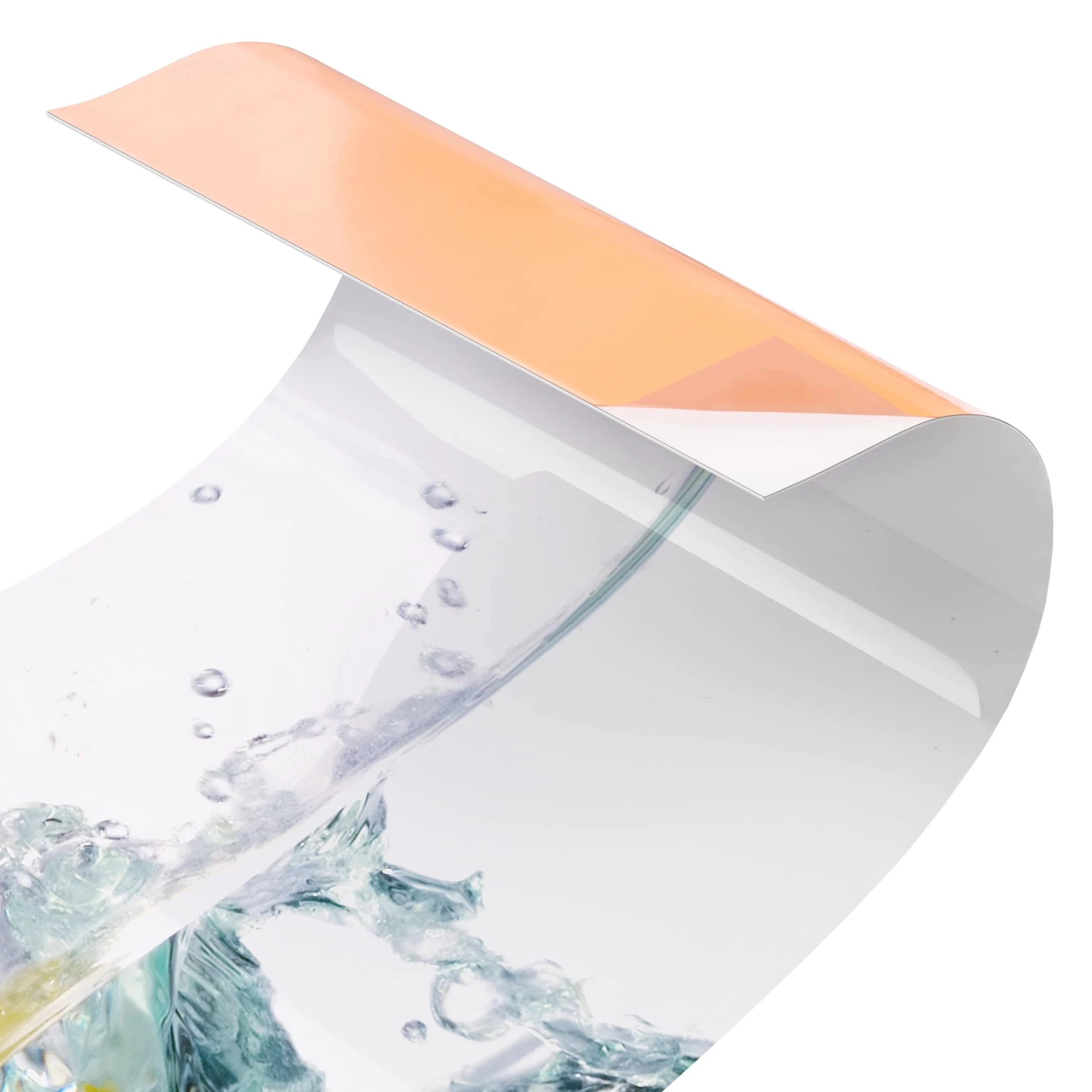 Küchenrückwand - Zitrone Und Limette Im Wasser In Weiß – Bild 5