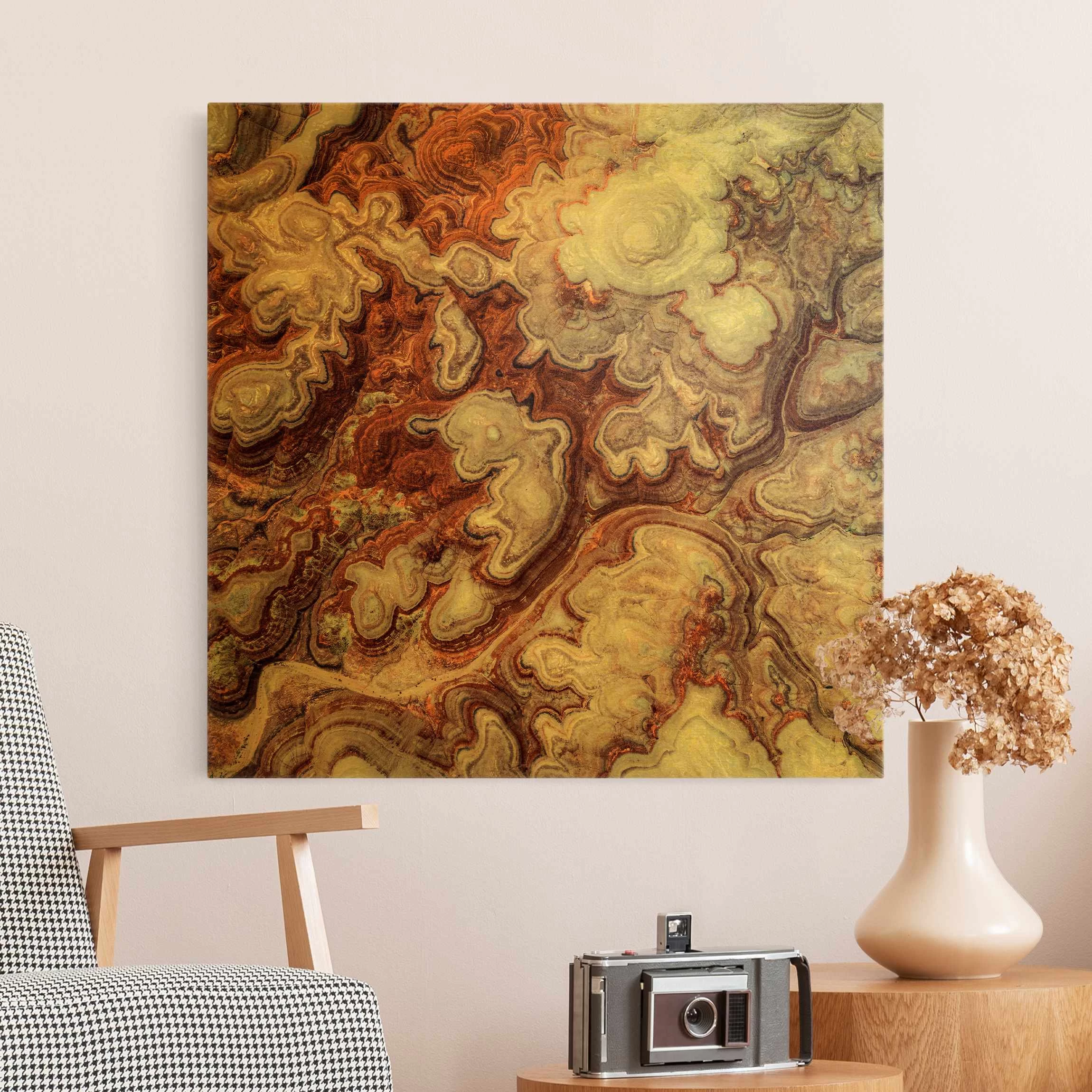 Leinwandbild Gold - Farbenpracht Von Utah In Braun – Bild 3