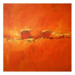 Leinwandbild Gold - Komposition In Orange In Orange