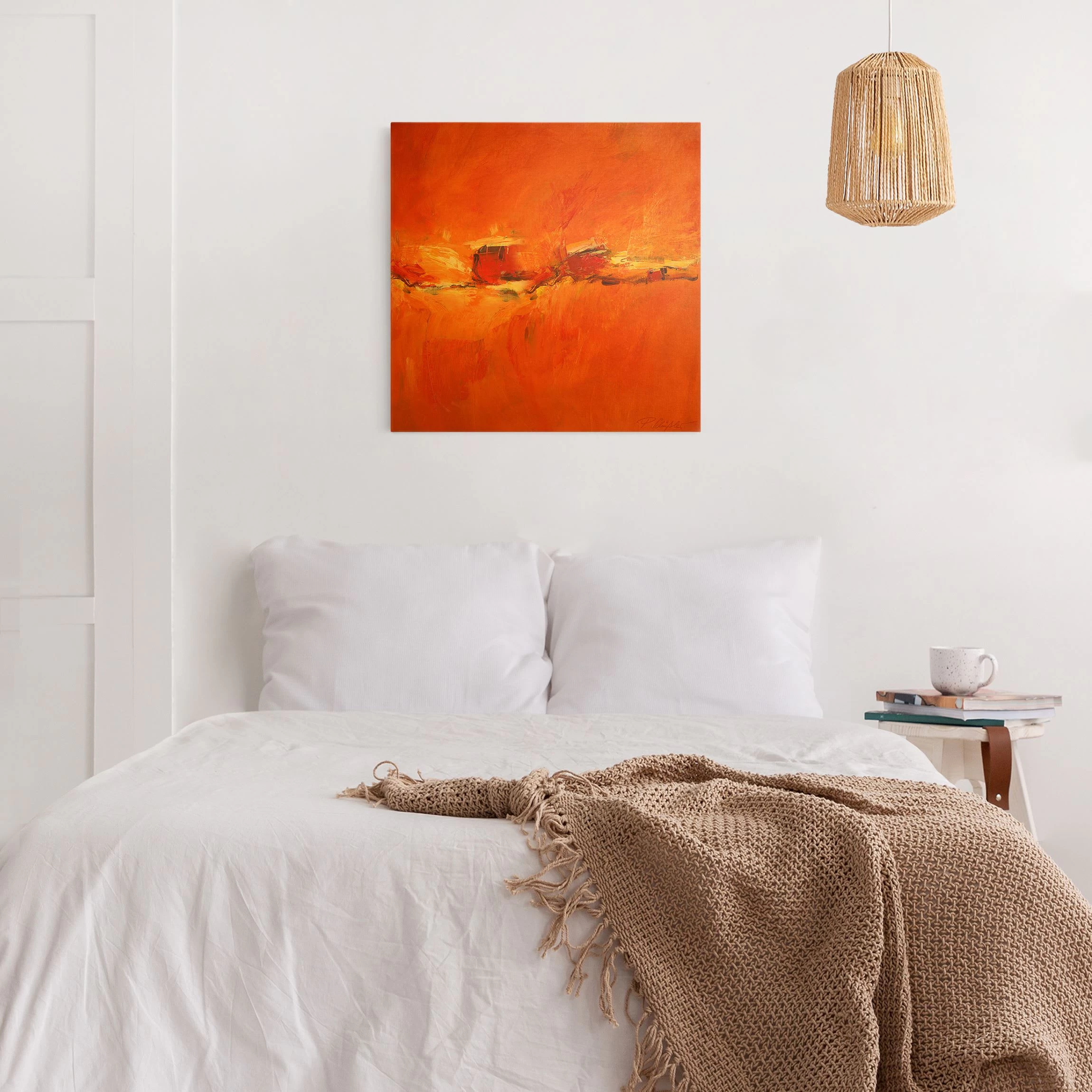 Leinwandbild Gold - Komposition In Orange In Orange – Bild 4