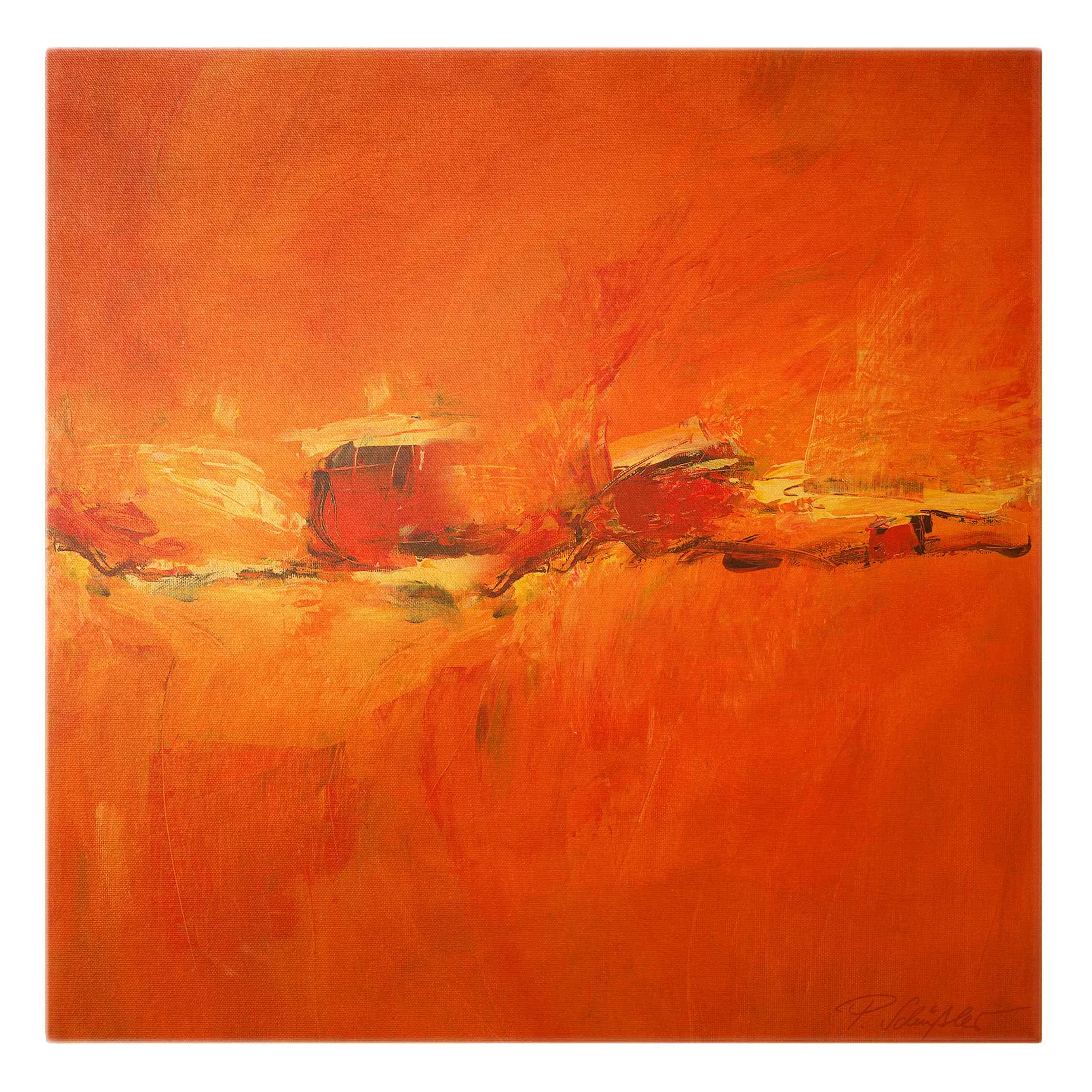 Leinwandbild Gold - Komposition In Orange In Orange