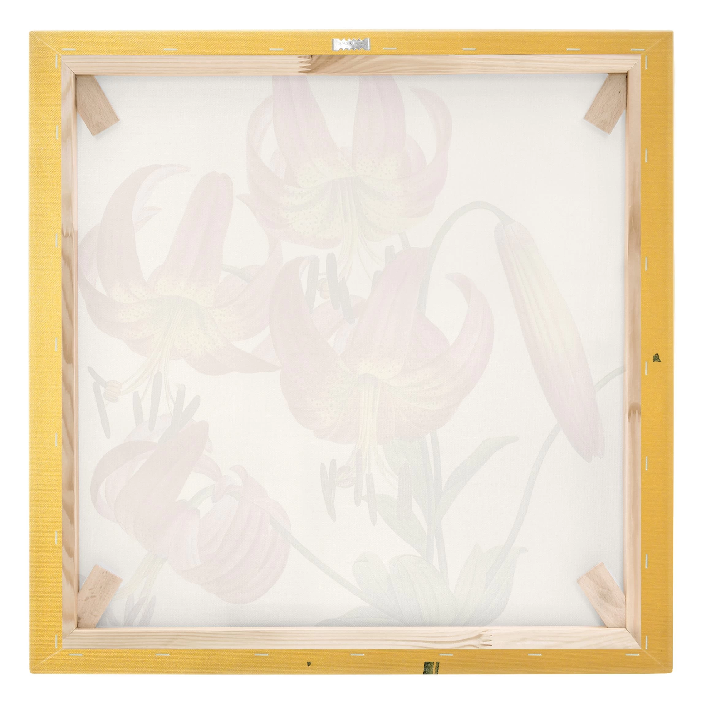 Leinwandbild Gold - Pierre Joseph Redouté - Türkenbundlilie In Pink – Bild 8