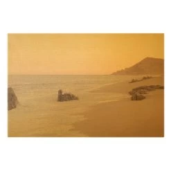 Leinwandbild Gold - Roségoldener Strand In Rosa