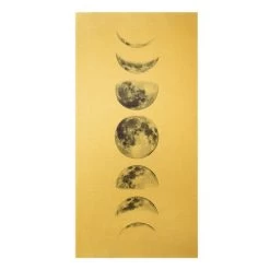 Leinwandbild Gold - Sieben Monde In Grau