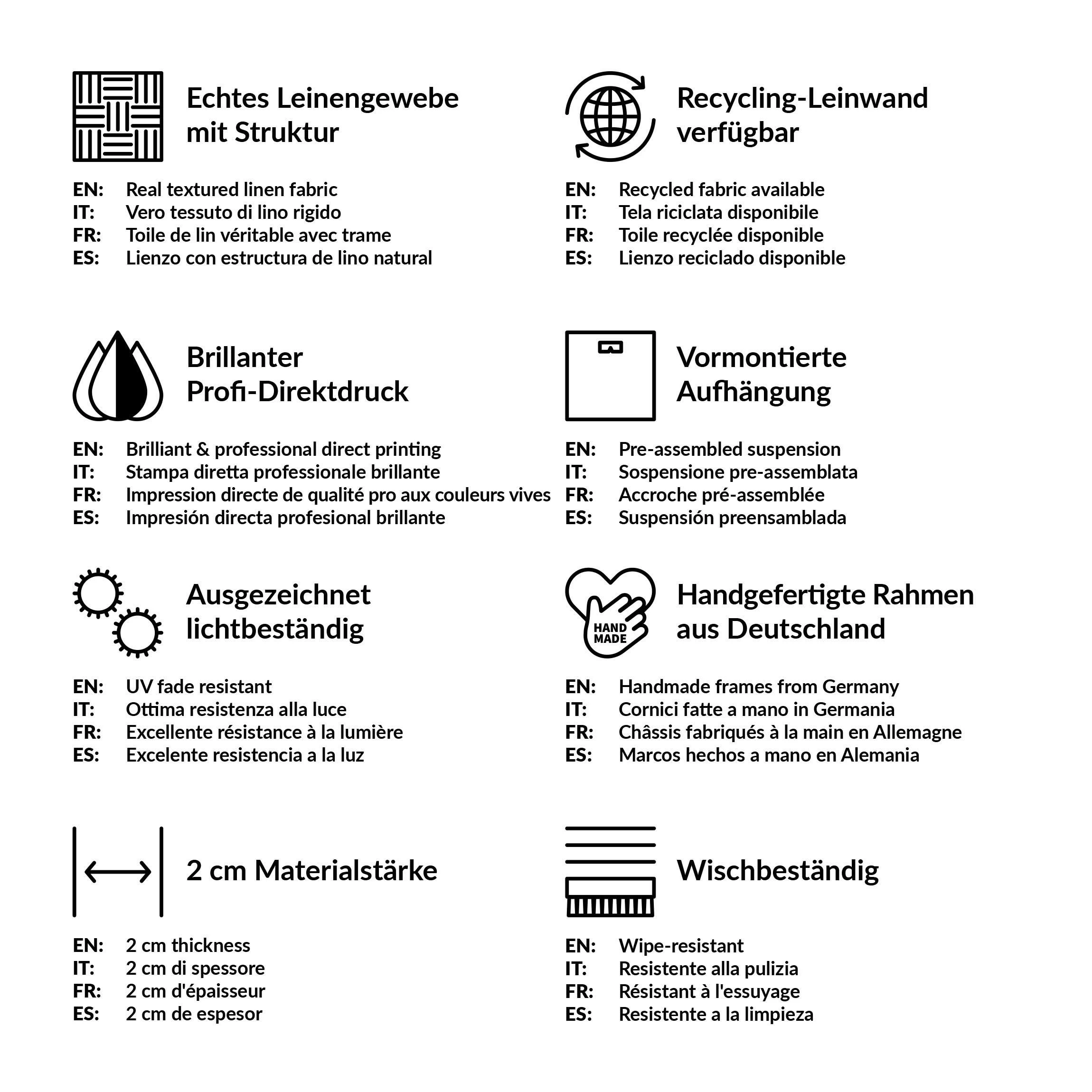 Leinwandbild - Reh Kitz Portrait In Braun – Bild 8