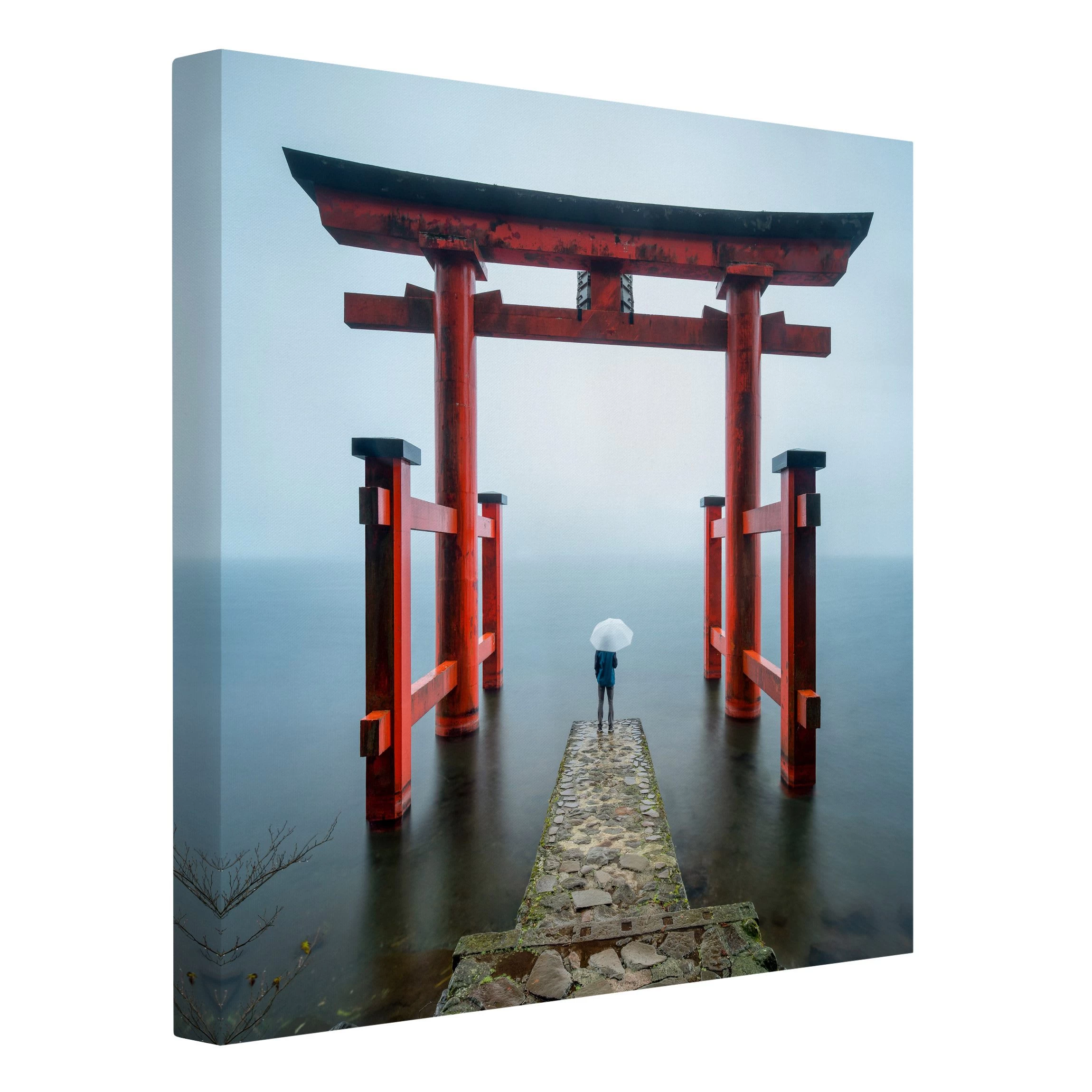 Leinwandbild - Rotes Torii Am Ashi-See In Rot – Bild 5