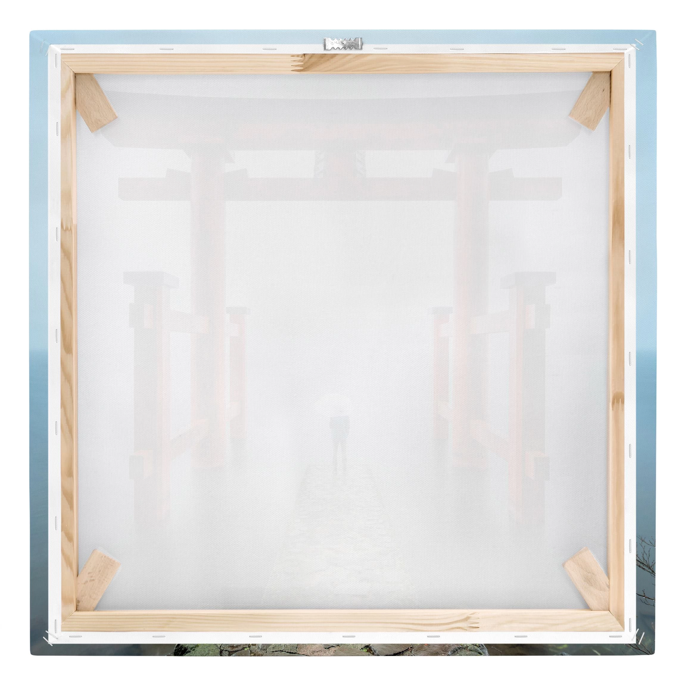 Leinwandbild - Rotes Torii Am Ashi-See In Rot – Bild 7