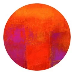 Runde Tapete - Magenta Energy In Rot