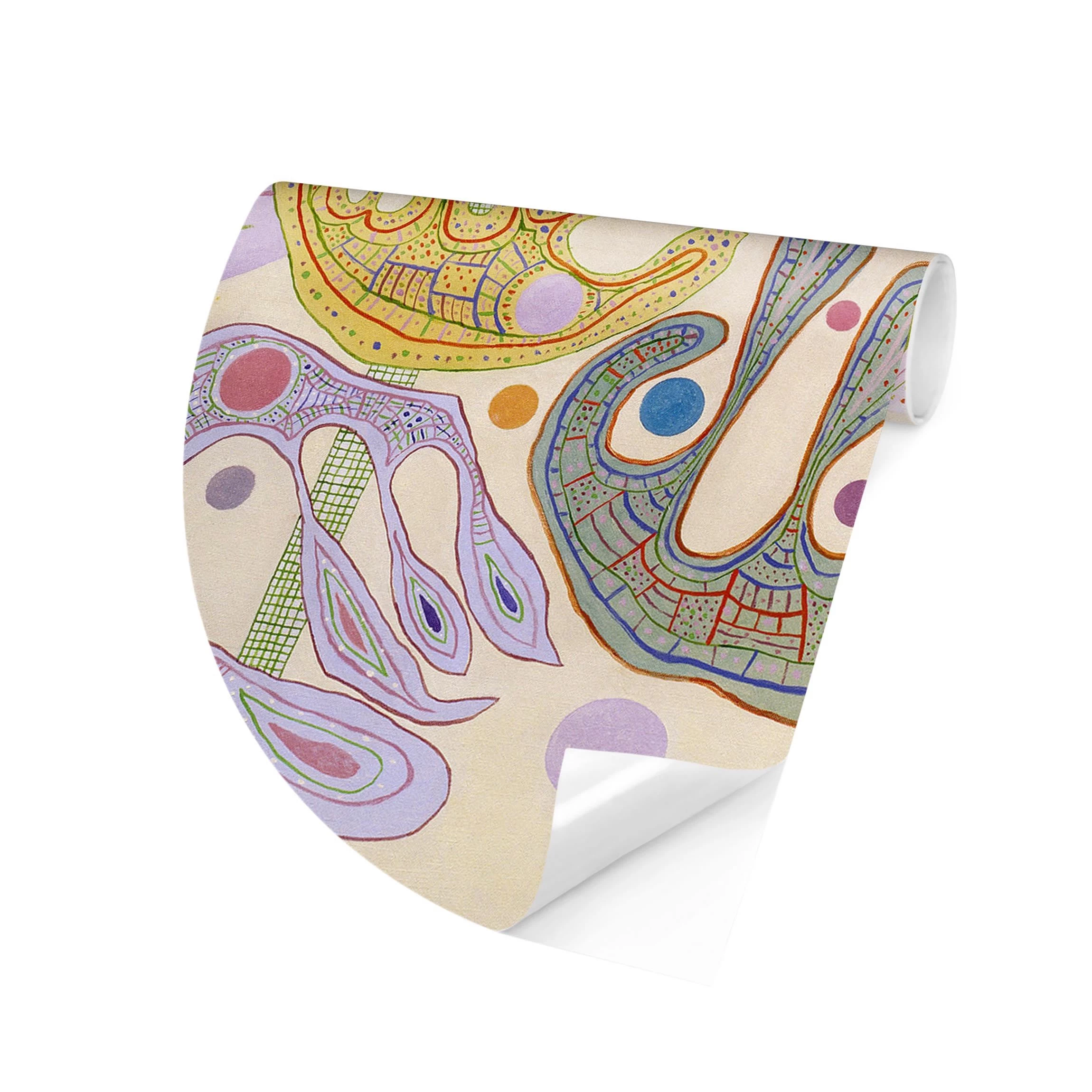 Runde Tapete - Wassily Kandinsky - Launische Formen In Bunt – Bild 6