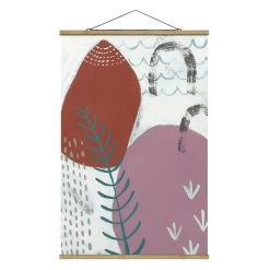 Stoffbild - Karneval Der Formen In Beere II In Violett