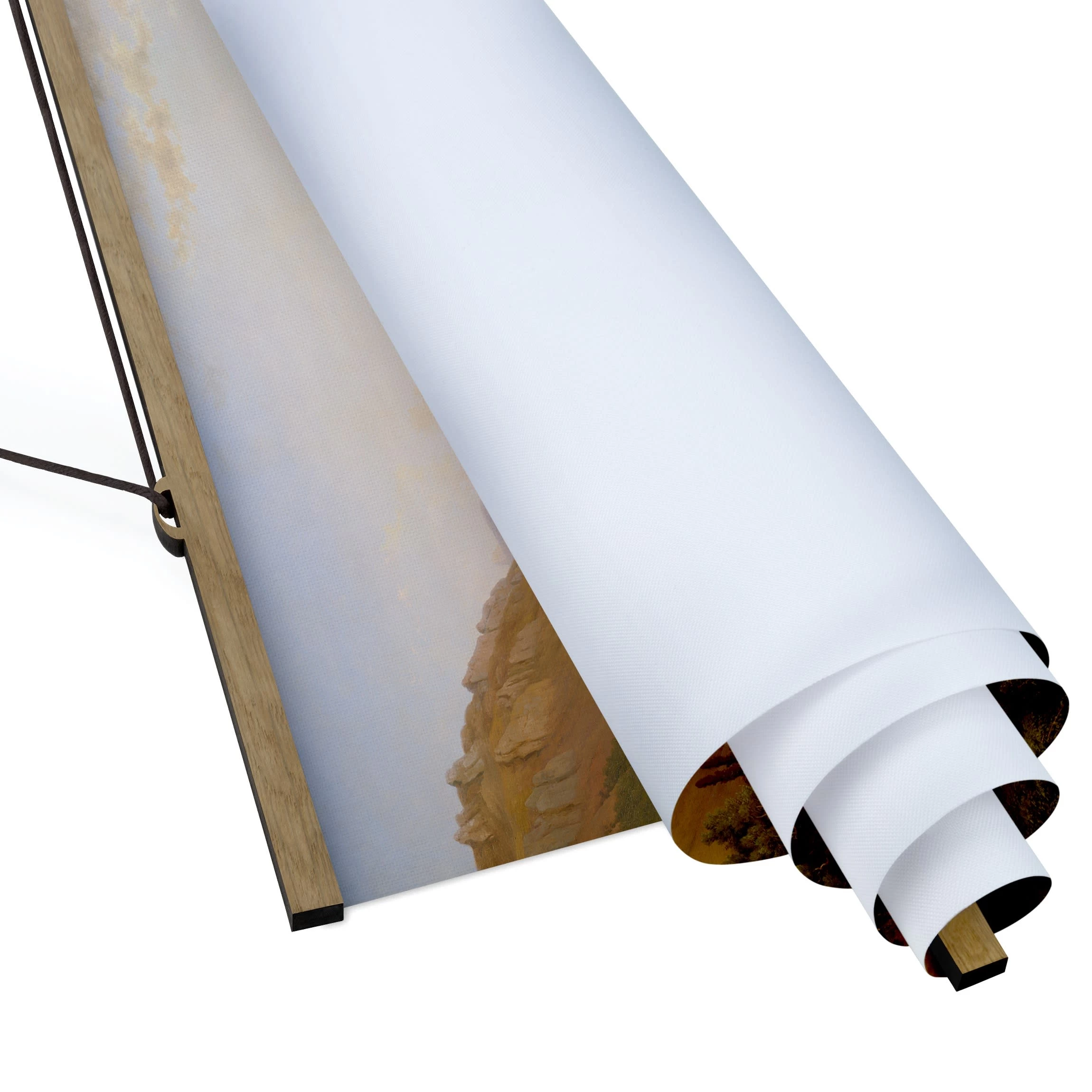 Stoffbild - Louis Gurlitt - Die Bucht Von Cattaro In Grün – Bild 6