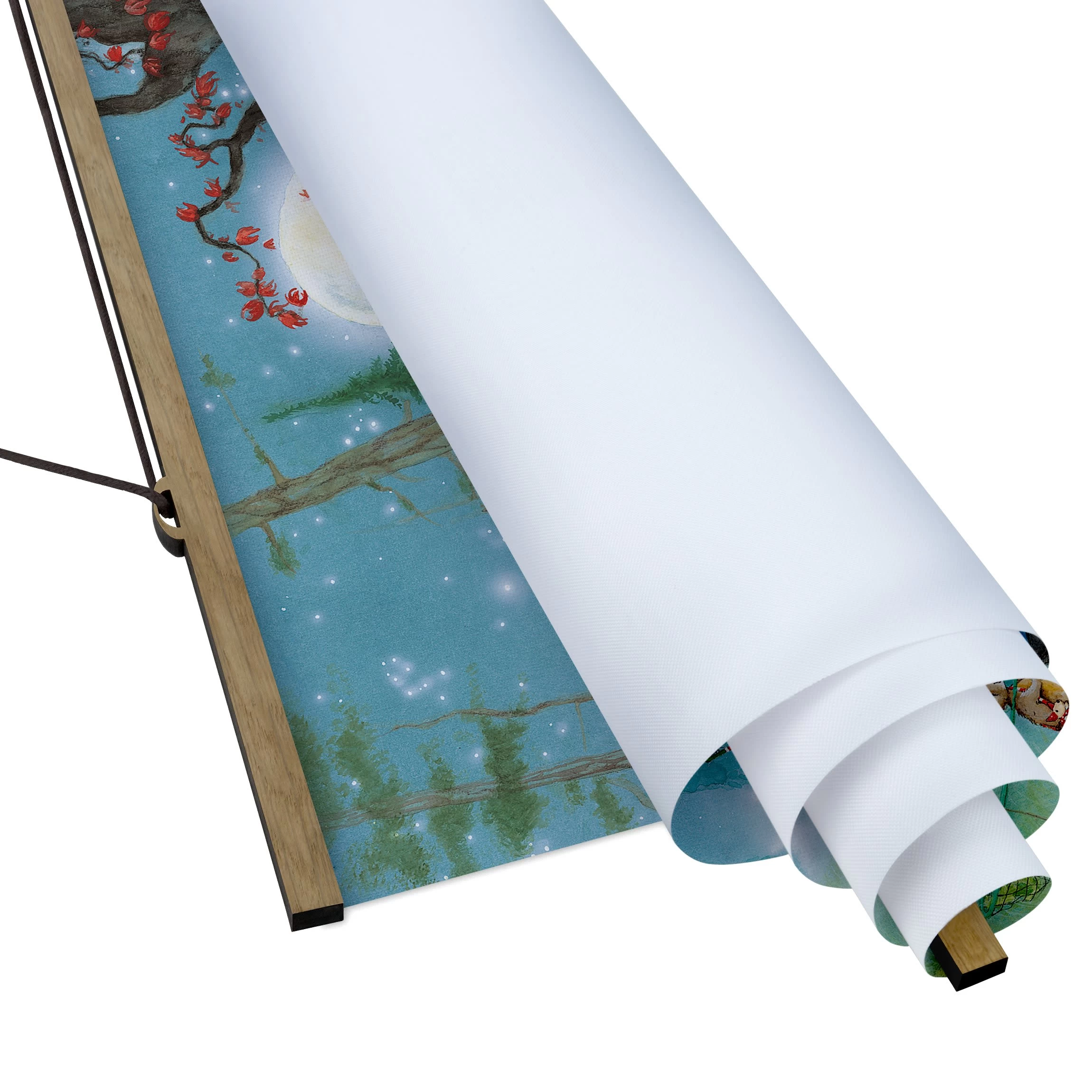 Stoffbild - Wassili Waschbär - Wassili Auf Dem Heimweg In Grün – Bild 6