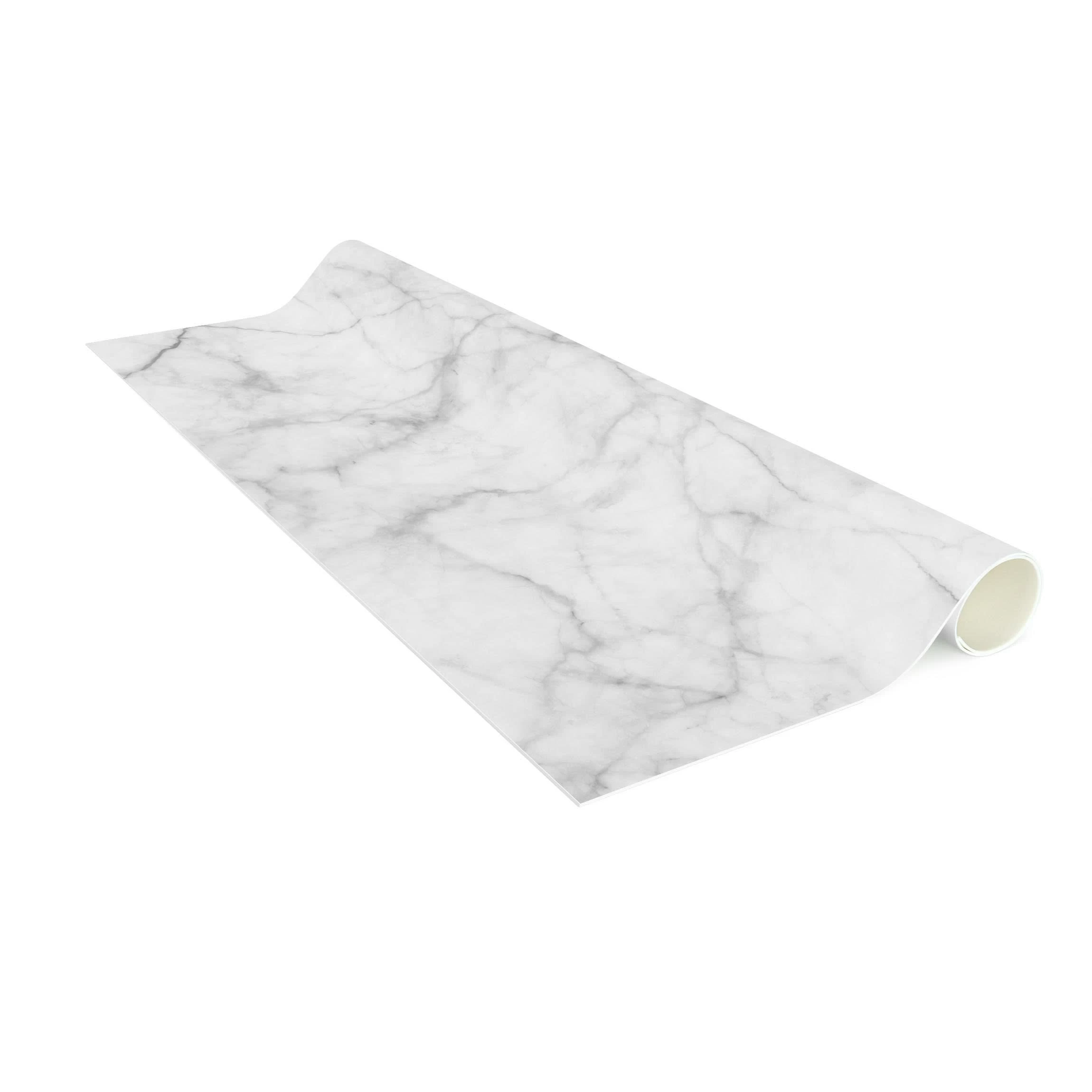 Vinyl-Teppich - Bianco Carrara In Weiß – Bild 6