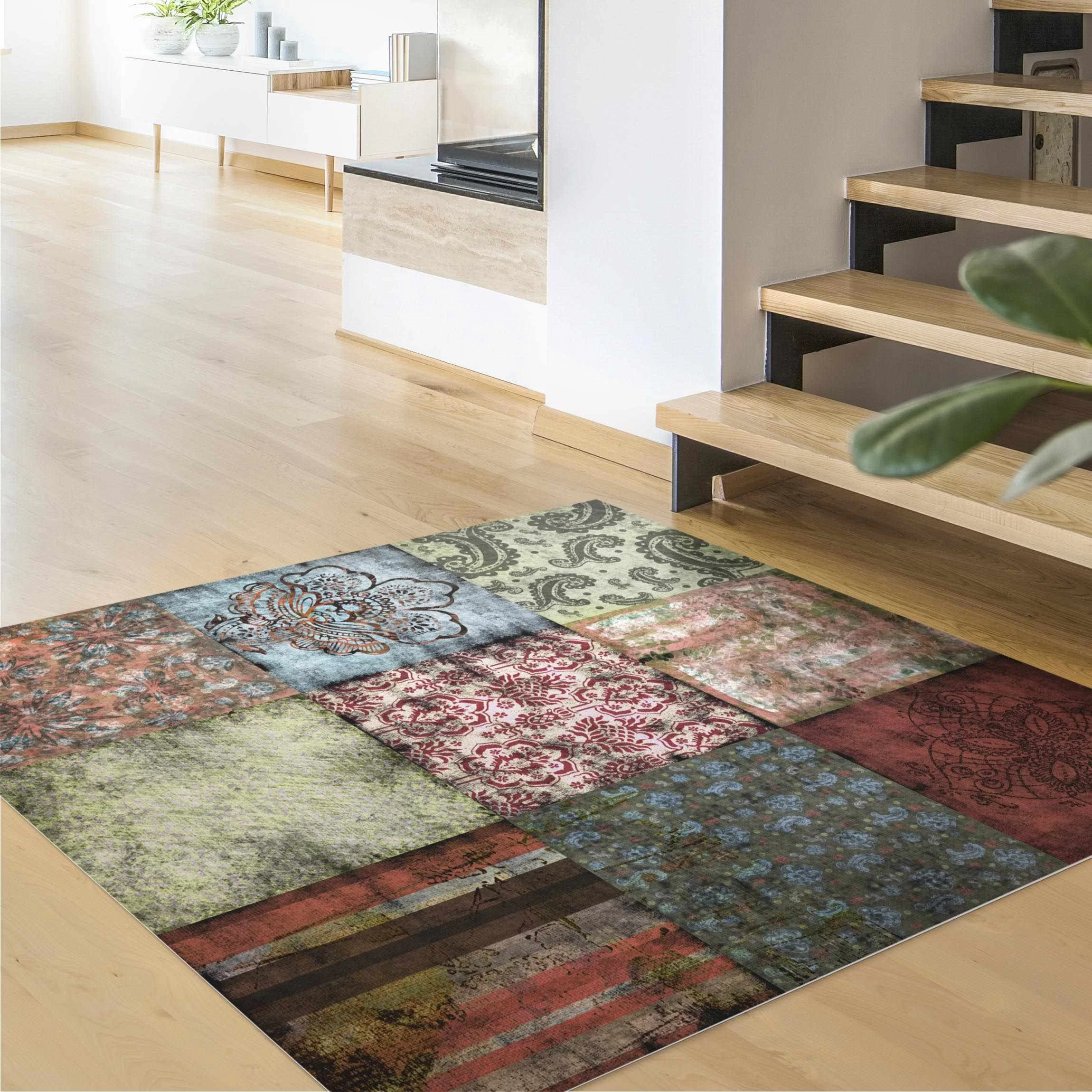 Vinyl-Teppich - Old Patterns In Bunt – Bild 4