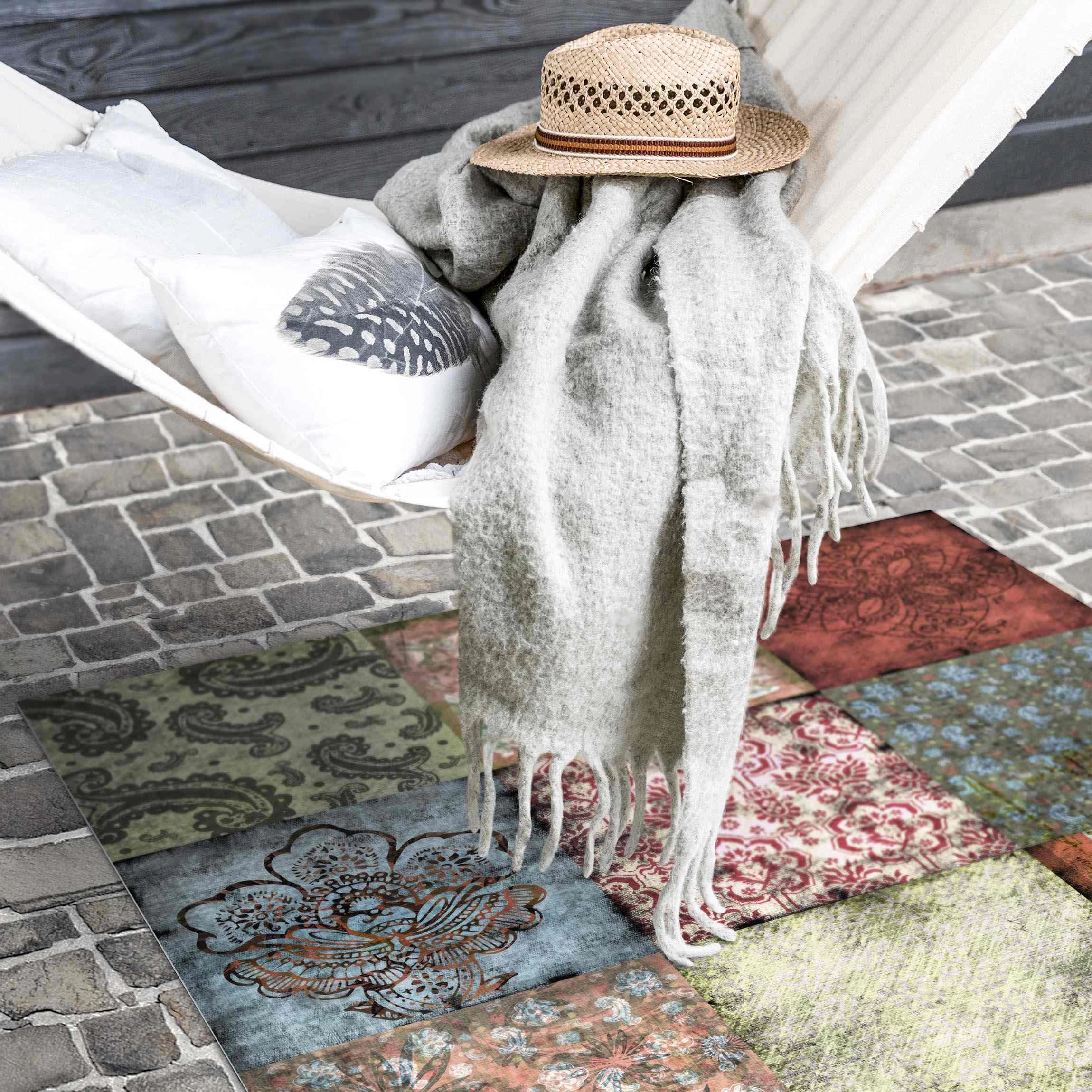 Vinyl-Teppich - Old Patterns In Bunt – Bild 5