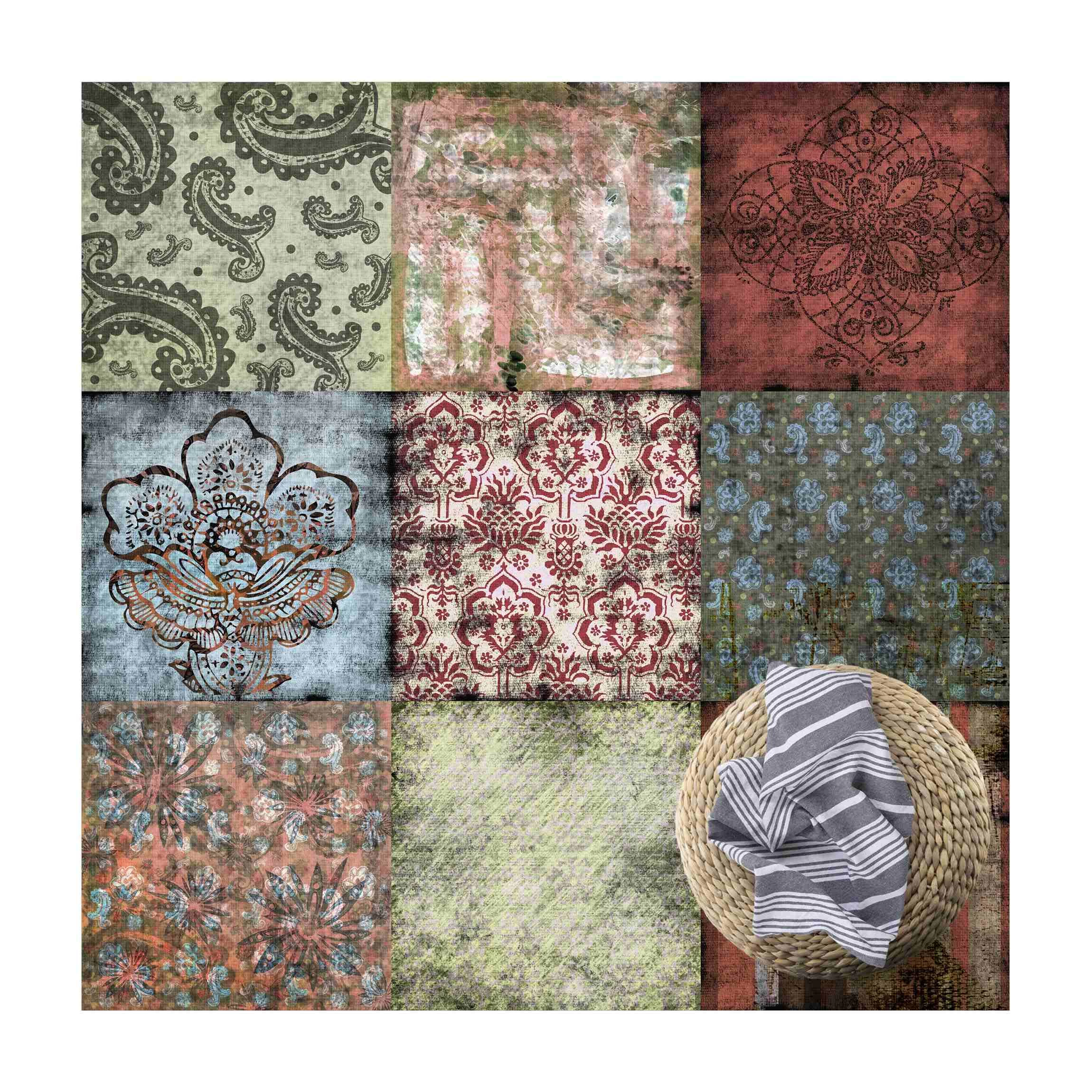 Vinyl-Teppich - Old Patterns In Bunt