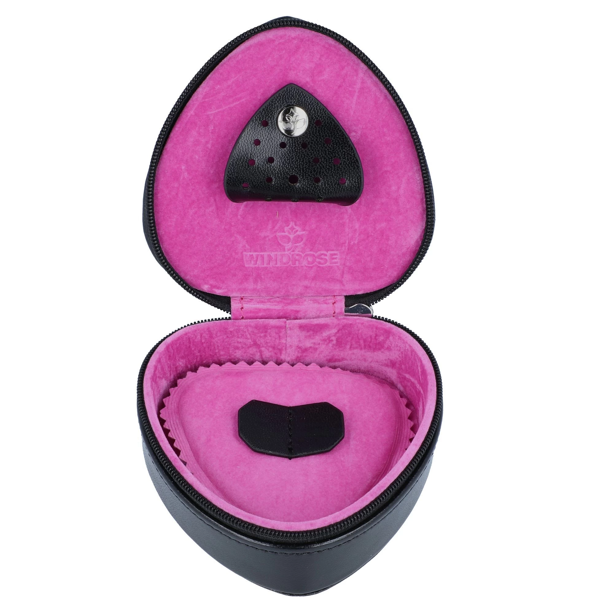 Merino Moda Schmuckdose Leder 9 Cm In Schwarz – Bild 2