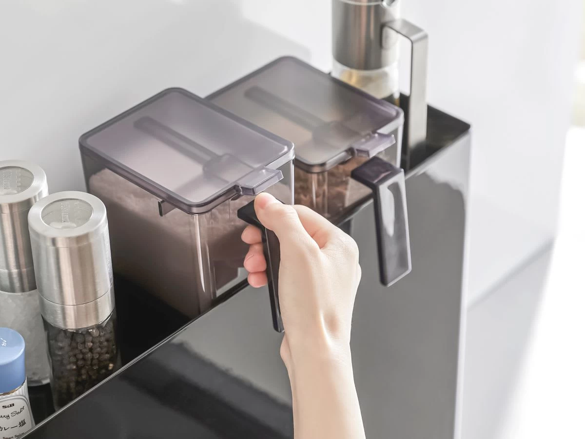 Yamazaki Gewürzregal Tower 50x36x12cm In Schwarz – Bild 8