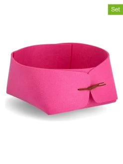 2er-Set: Aufbewahrungskörbe In Pink - (B)19 X (H)11,5 X (T)19 Cm